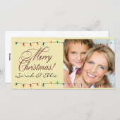 Vakantie verlichting Kerstkaart sjabloon (Voorkant / Achterkant)