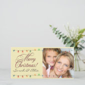 Vakantie verlichting Kerstkaart sjabloon (Staand voorkant)