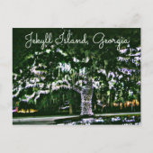 Vakantie verlichting op Jekyll Island, Georgia Briefkaart (Voorkant)