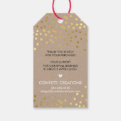 VAKANTIE VERPAKKING LABEL gouden vlekken smart bla Cadeaulabel (Achterkant)