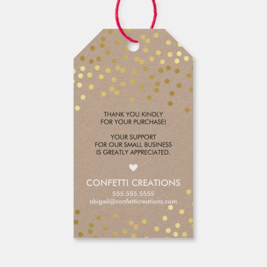 VAKANTIE VERPAKKING LABEL gouden vlekken smart bla Cadeaulabel (Achterkant)