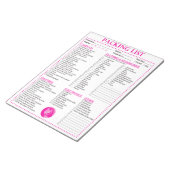 Vakantie-verpakkingslijst, speciaal Wereldbol-mono Notitieblok (Schuin)