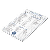 Vakantie-verpakkingslijst, speciaal Wereldbol-mono Notitieblok (Schuin)