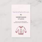 Vakantie Verzorging Instructies Gezellige Lelijke  Visitekaartje (Achterkant)