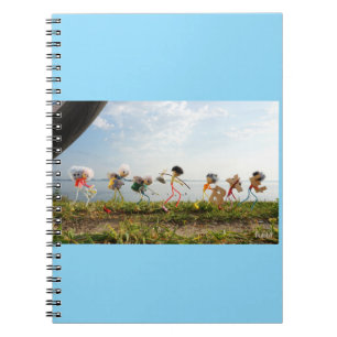 Vakantie vibe, afscheid en onderweg. notitieboek