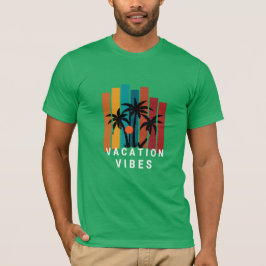 Vakantie Vibes moderne typografische elegante mann T-shirt