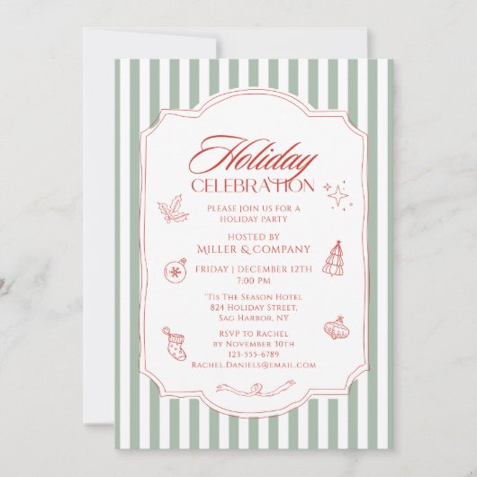 Vakantie vieren Corporate Christmas Party Kaart (Voorkant)