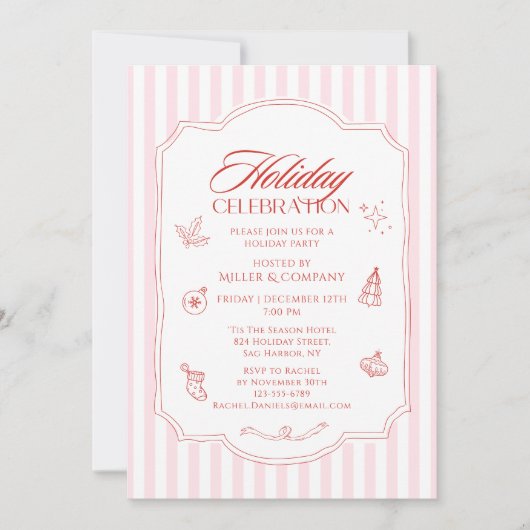 Vakantie vieren Corporate Christmas Party Kaart (Voorkant)