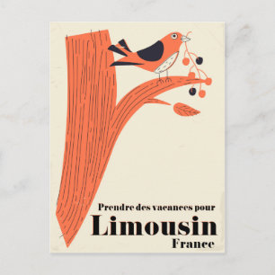 Vakantie vieren in Limousin Frankrijk . Briefkaart