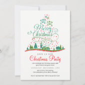 Vakantie viering Kerstfeest uitnodiging (Voorkant)