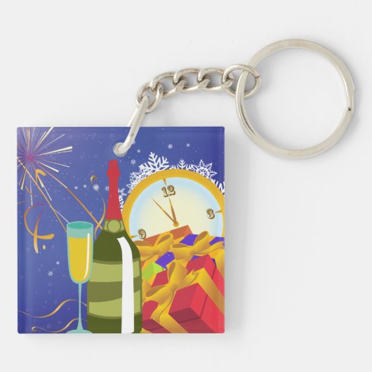 Vakantie viering Sleutelhanger (Achterkant)