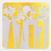 VAKANTIE VIERKANTE STICKER (Voorkant)