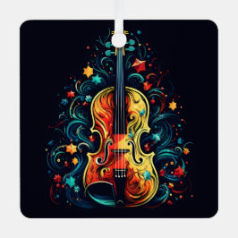 Vakantie viool Kerstboom metalen ornament