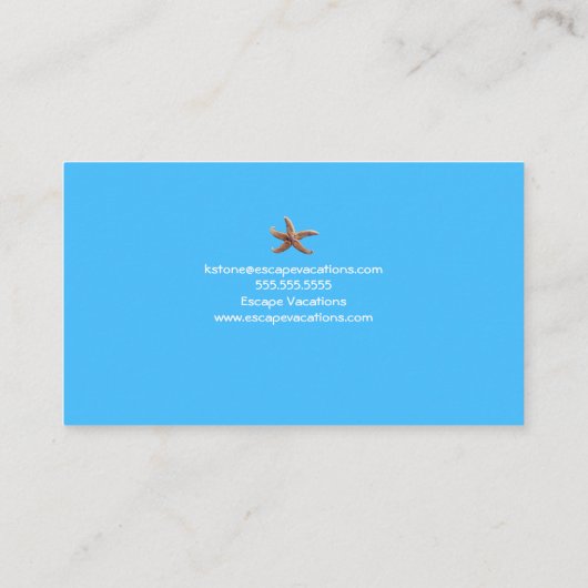 Vakantie Visitekaartje reisbureau (Achterkant)