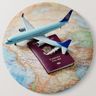 Vakantie vliegen  ronde button 6,0 cm