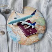 Vakantie vliegen ronde button 6,0 cm (In situ)