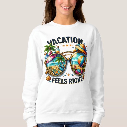 Vakantie voelt goed Dames Basic Sweatshirt Nederla (Voorkant)