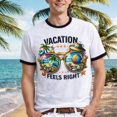 Vakantie voelt goed Ringer T-shirt VS
