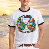 Vakantie voelt goed Ringer T-shirt VS