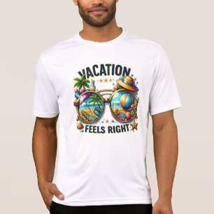 Vakantie voelt goed Sport-Tek T-shirt USA