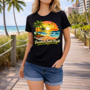 Vakantie voelt goed Tropisch Eiland T-shirt USA