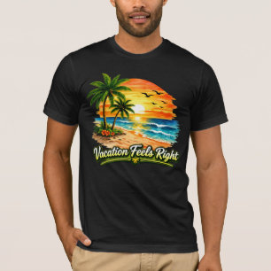 Vakantie voelt goed Zachte Jersey T-Shirt USA