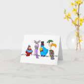 Vakantie Vogels op een Draadkaart Kaart (Gele Bloem)