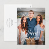 Vakantie Vonken Gelukkig Nieuwjaar Fotokaart Feestdagenkaart (Voorkant / Achterkant)