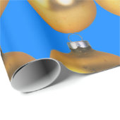 Vakantie voor blauwe en goudkerstdecoratie cadeaupapier (Rol Hoek)