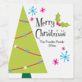 Vakantie voor Bright en Stor Retro Wijn Etiket (Enkel label)