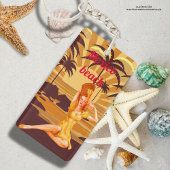 Vakantie voor dame op het strand in Mexico Sleutelhanger