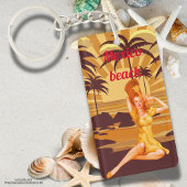 Vakantie voor dame op het strand in Mexico Sleutelhanger