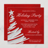 Vakantie voor de Rode en Zilveren Kerstmis Kaart (Voorkant / Achterkant)