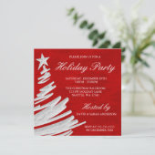 Vakantie voor de Rode en Zilveren Kerstmis Kaart (Staand voorkant)