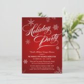 Vakantie voor feestdag Fundraiser Red White Snowfl Kaart (Staand voorkant)