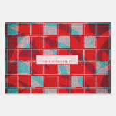 Vakantie voor feestdag in Merry Bright Red Knit Kn Inpakpapier Vel (Voorkant)