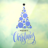 Vakantie voor feestdag met blauwe kerstbomen raamsticker (Vel 3)