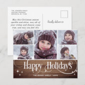 Vakantie voor feestdag met feestdag met feestelijk briefkaart (Voorkant / Achterkant)