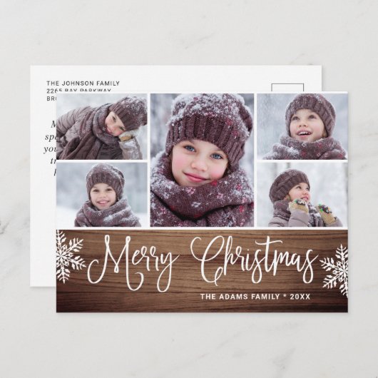 Vakantie voor feestdag met feestdag met feestelijk briefkaart (Voorkant / Achterkant)