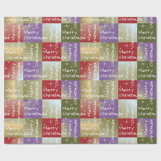 Vakantie voor feestdag met feestdag met kerstcadea cadeaupapier (Vlak)