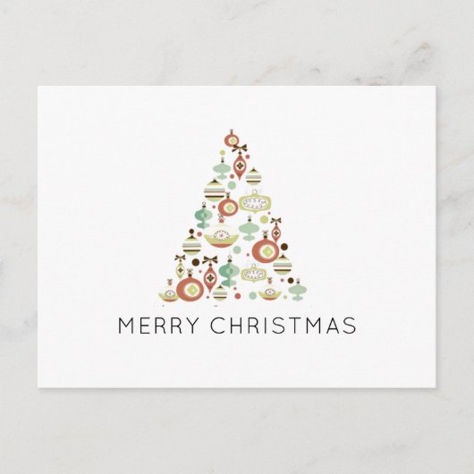 Vakantie voor feestdag met feestelijke kerstbomen feestdagenkaart (Voorkant)