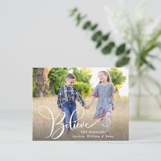 Vakantie voor feestdag met kerstfeestdag met prett briefkaart (Staand voorkant)