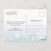 Vakantie voor feestdag met kerstfeestdag met prett briefkaart (Achterkant)