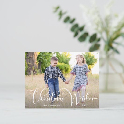 Vakantie voor feestdag met kerstfeestdag met prett briefkaart (Staand voorkant)