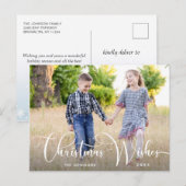 Vakantie voor feestdag met kerstfeestdag met prett briefkaart (Voorkant / Achterkant)