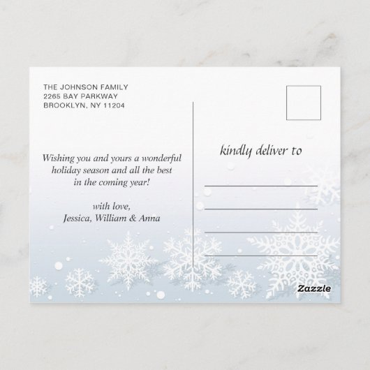 Vakantie voor feestdag met kerstfeestdag met prett briefkaart (Achterkant)