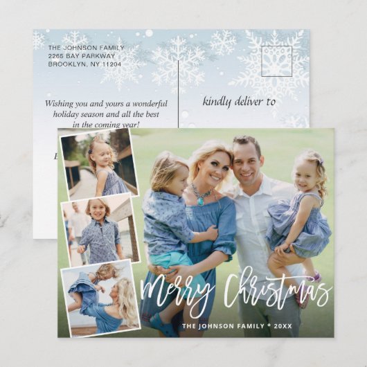 Vakantie voor feestdag met vrolijk kerstfeest Mode Briefkaart (Voorkant / Achterkant)