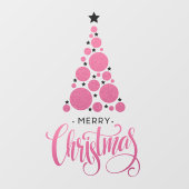 Vakantie voor feestdag voor vrolijk kerstroze bome raamsticker (Vel)