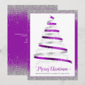 Vakantie voor feestdagen met feestelijke kerstbome feestdagenkaart (Voorkant / Achterkant)