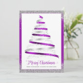 Vakantie voor feestdagen met feestelijke kerstbome feestdagenkaart (Staand voorkant)